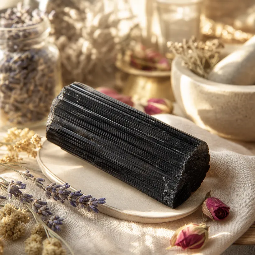 Black tourmaline crystal