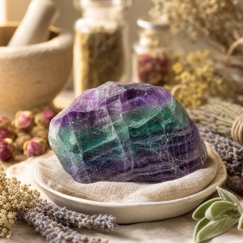 Fluorite crystal