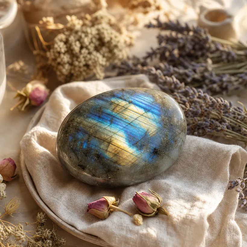 Labradorite crystal