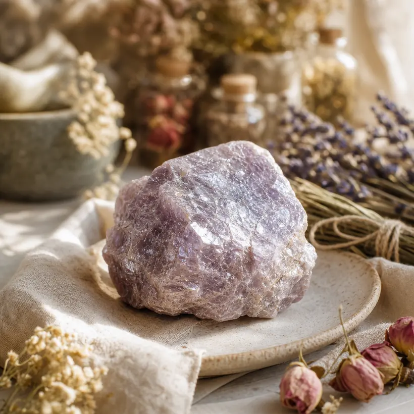 Lepidolite crystal