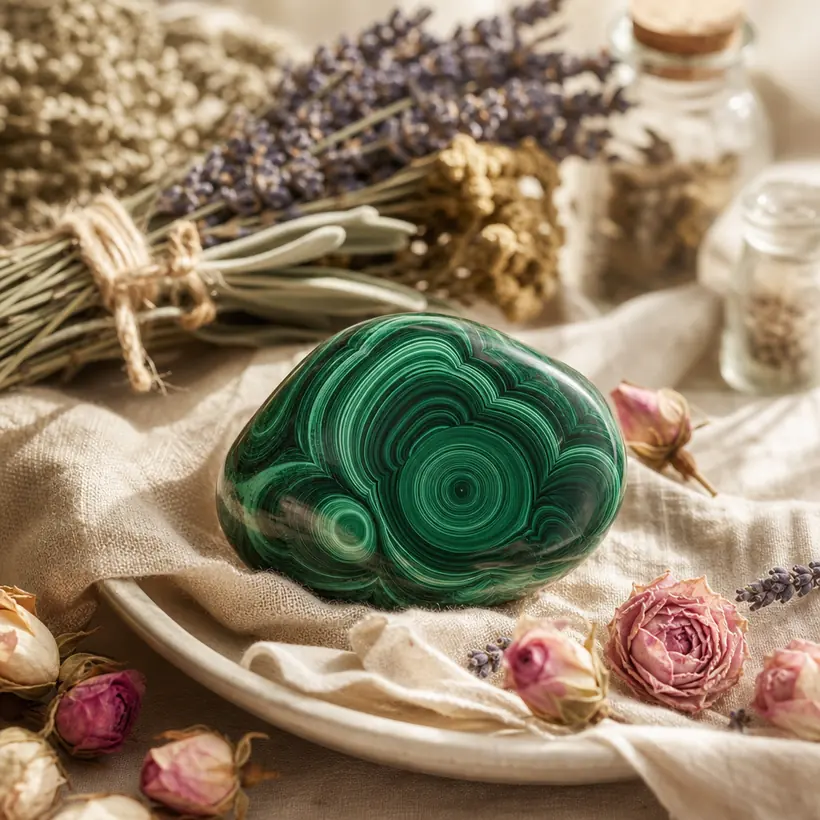 Malachite crystal