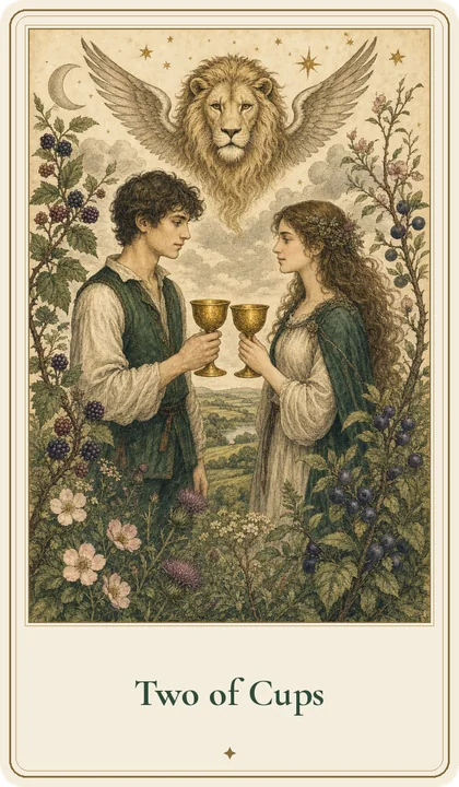 Two of Cups tarot card