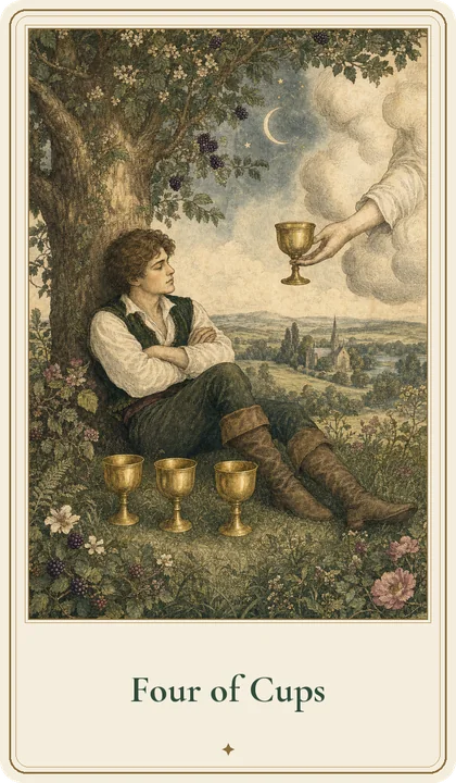 Four of Cups tarot card