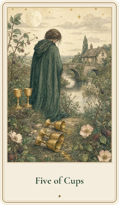 Five of Cups tarot card