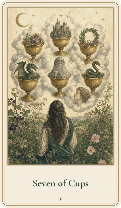 Seven of Cups tarot card