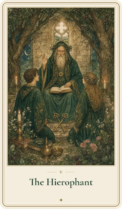 The Hierophant tarot card