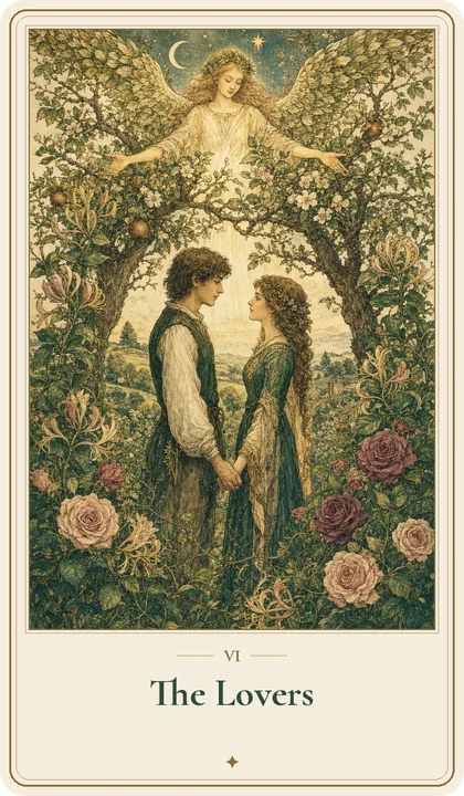 The Lovers tarot card