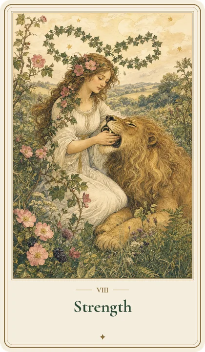 Strength tarot card