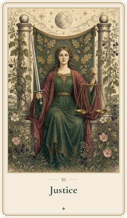 Justice tarot card