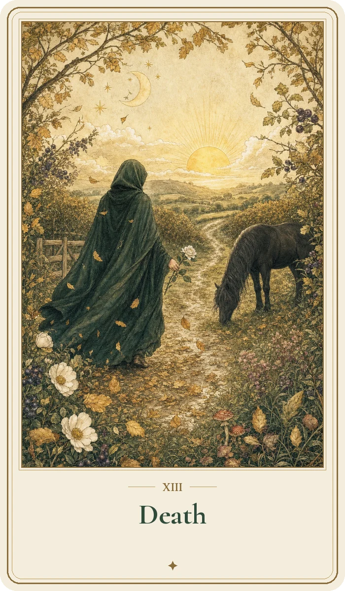 Death tarot card from the Hedge Magic deck