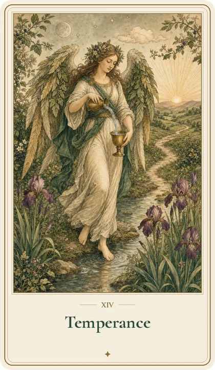 Temperance tarot card