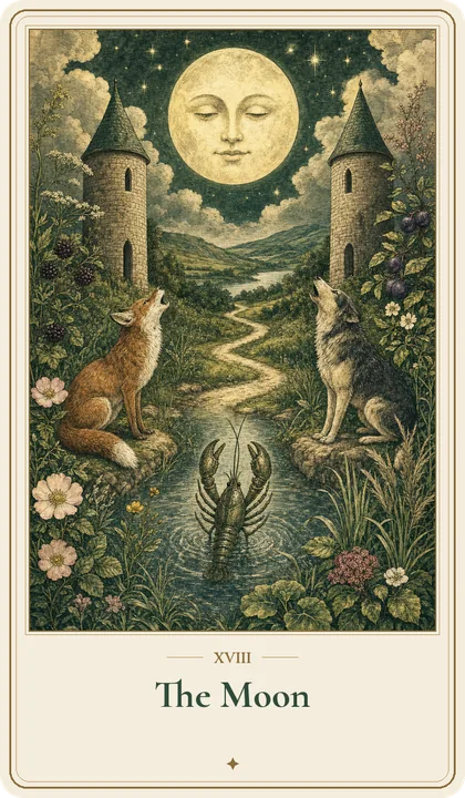 The Moon tarot card