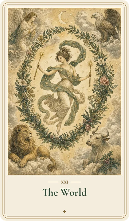 The World tarot card