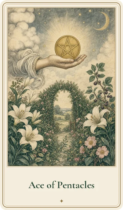 Ace of Pentacles tarot card