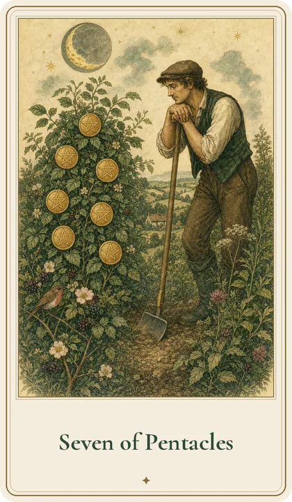 Seven of Pentacles tarot card