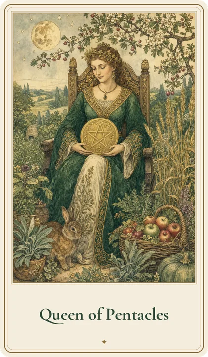 Queen of Pentacles tarot card