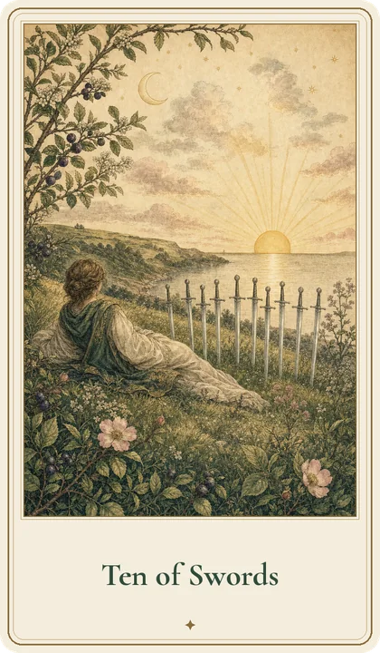 Ten of Swords tarot card