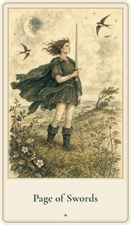 Page of Swords tarot card