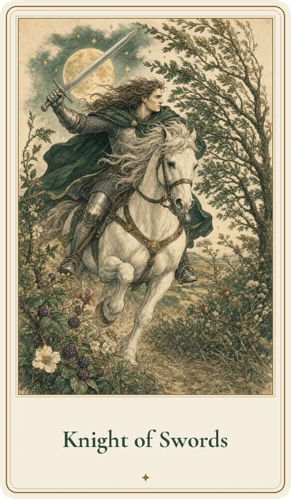Knight of Swords tarot card