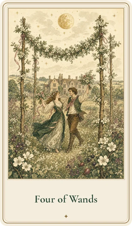 Four of Wands tarot card