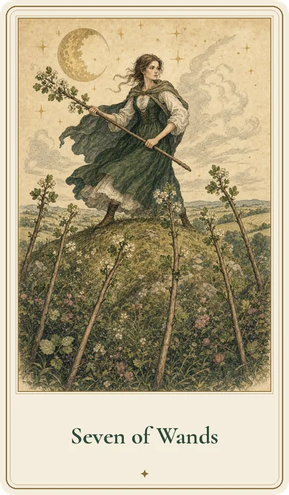Seven of Wands tarot card