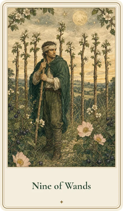 Nine of Wands tarot card
