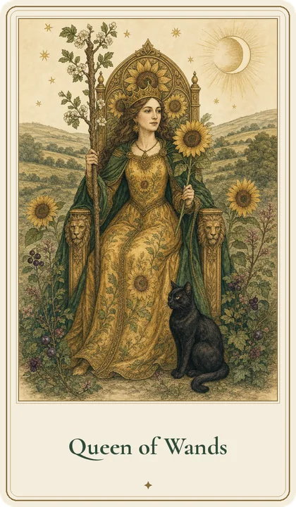 Queen of Wands tarot card