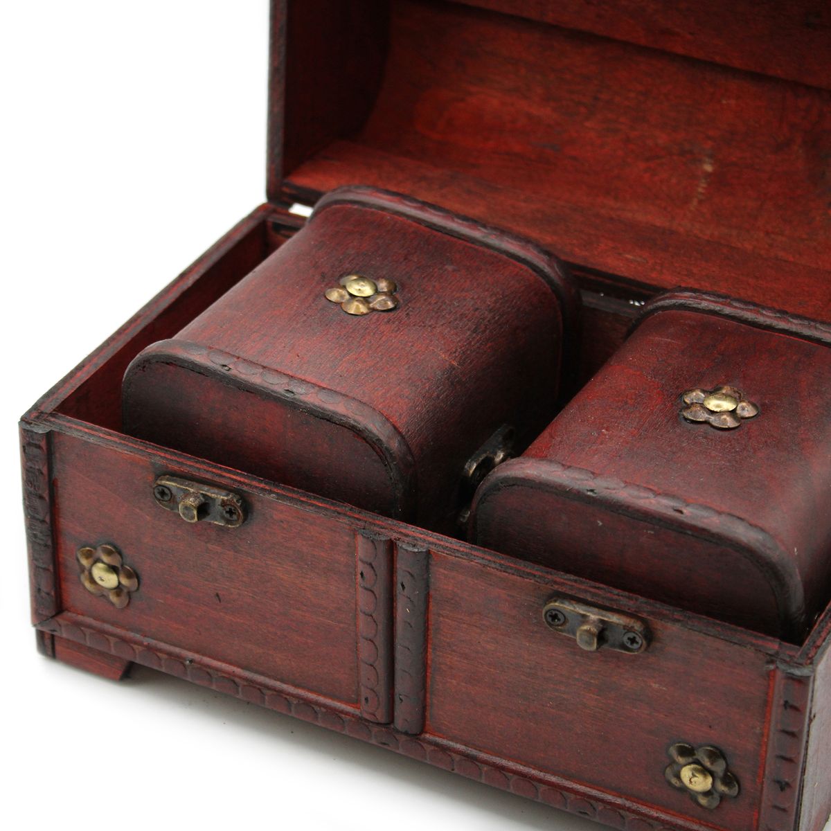 Vintage-Style Classic Chest Boxes – Large, Set of 3