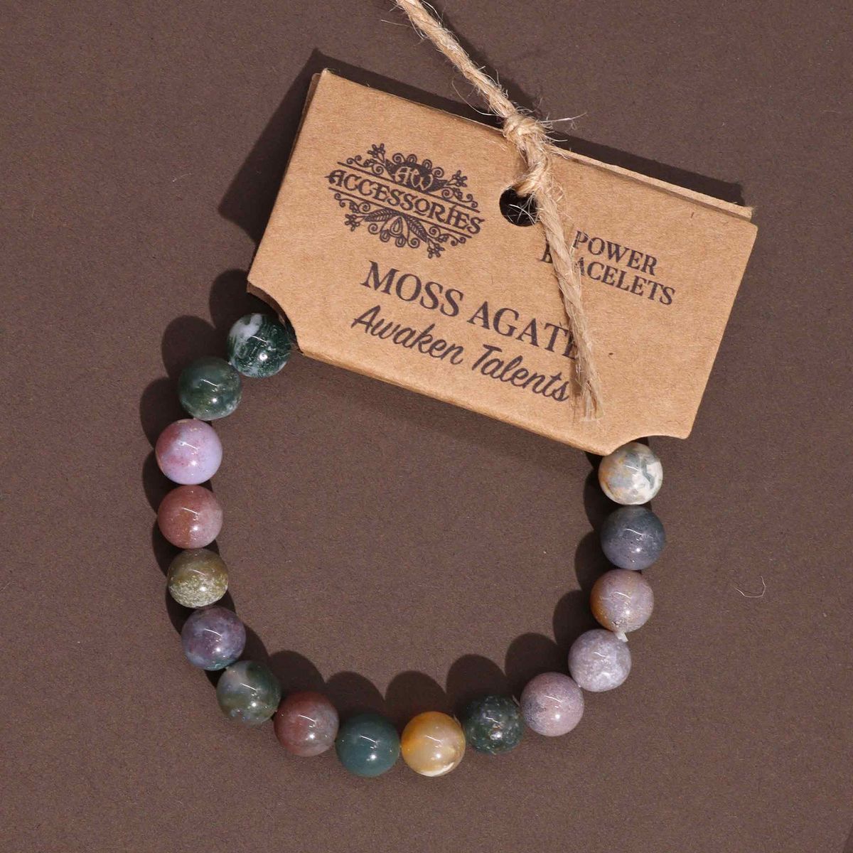 Power Bracelet – Moss Agate