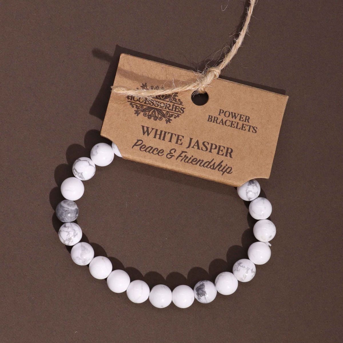 Power Bracelet – White Jasper