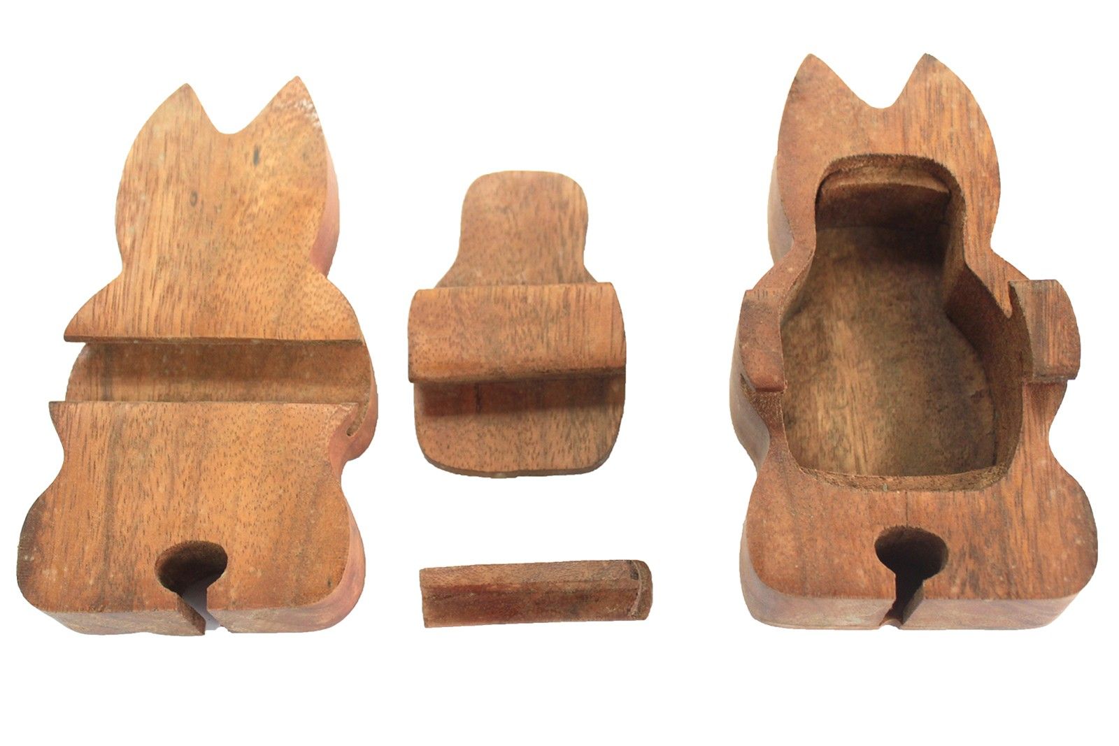 Bali Magic Box Wooden Puzzle Box – Yoga Cat
