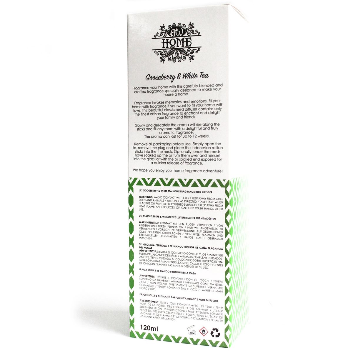 Gooseberry & White Tea Reed Diffuser – 120ml