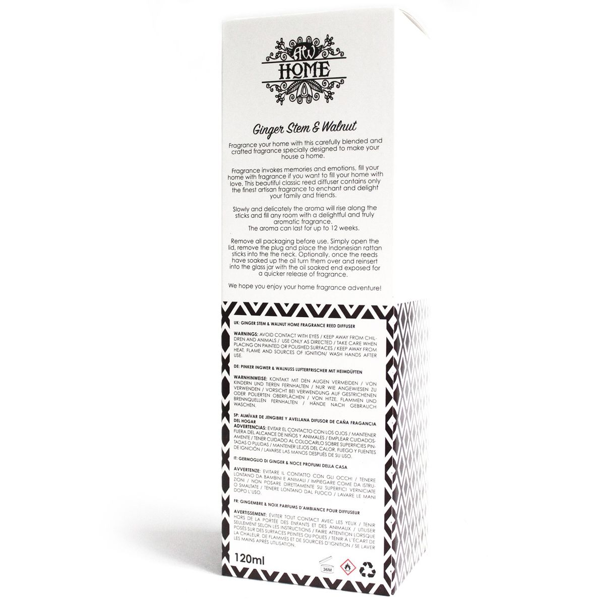 Ginger Stem & Walnut Reed Diffuser – 120ml