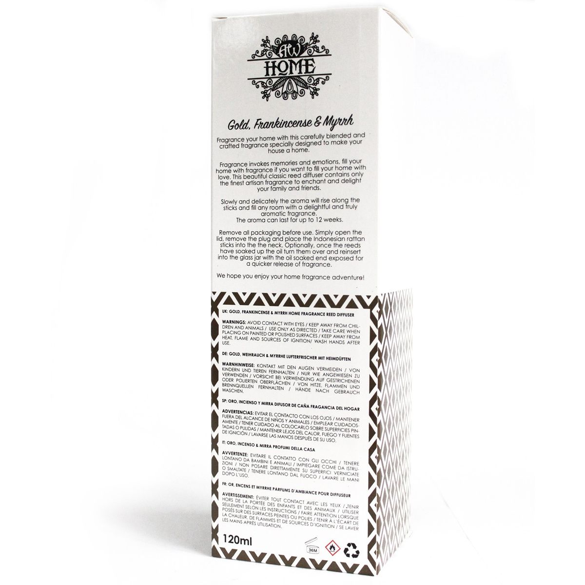 Gold, Frankincense & Myrrh Reed Diffuser – 120ml