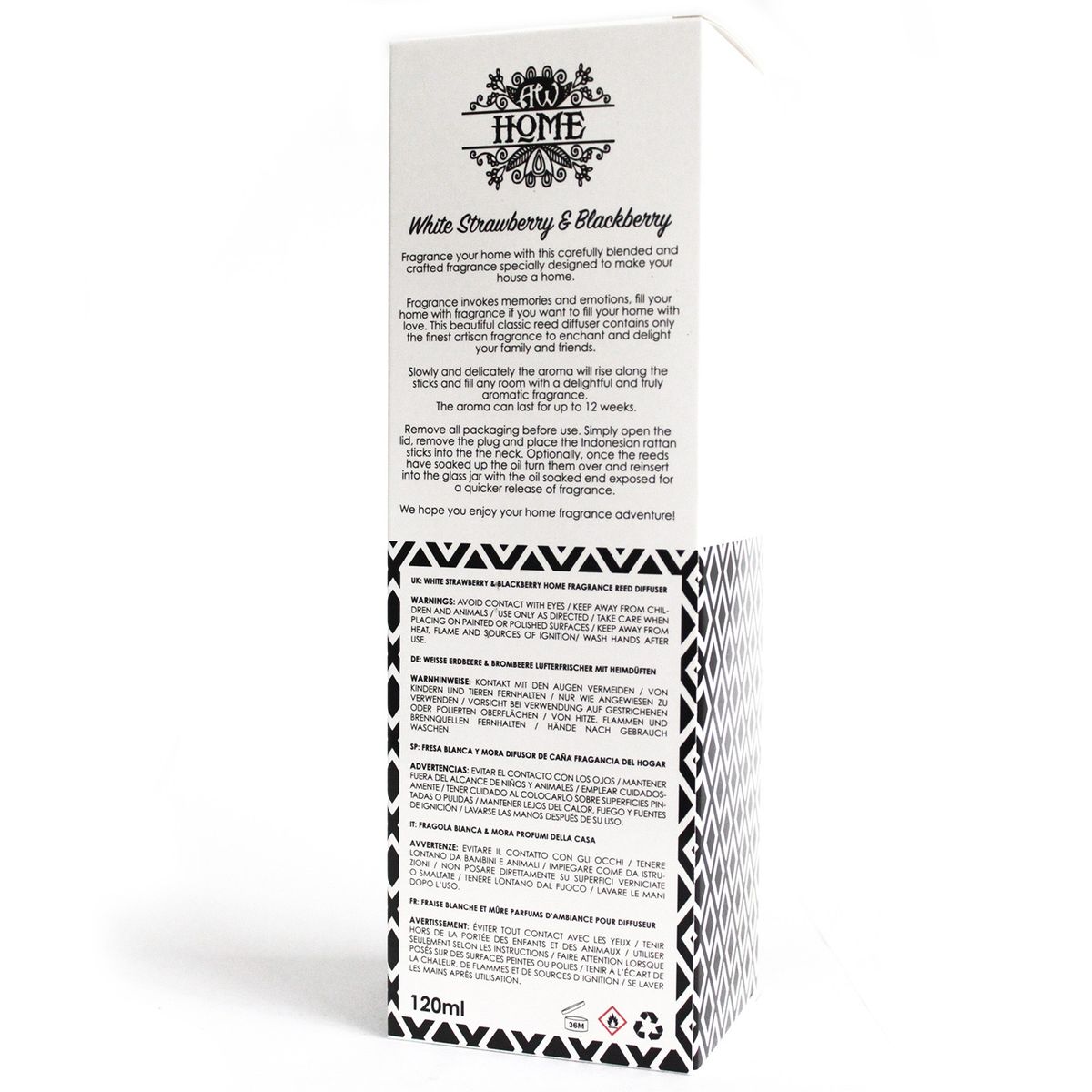White Strawberry & Blackberry Reed Diffuser – 120ml