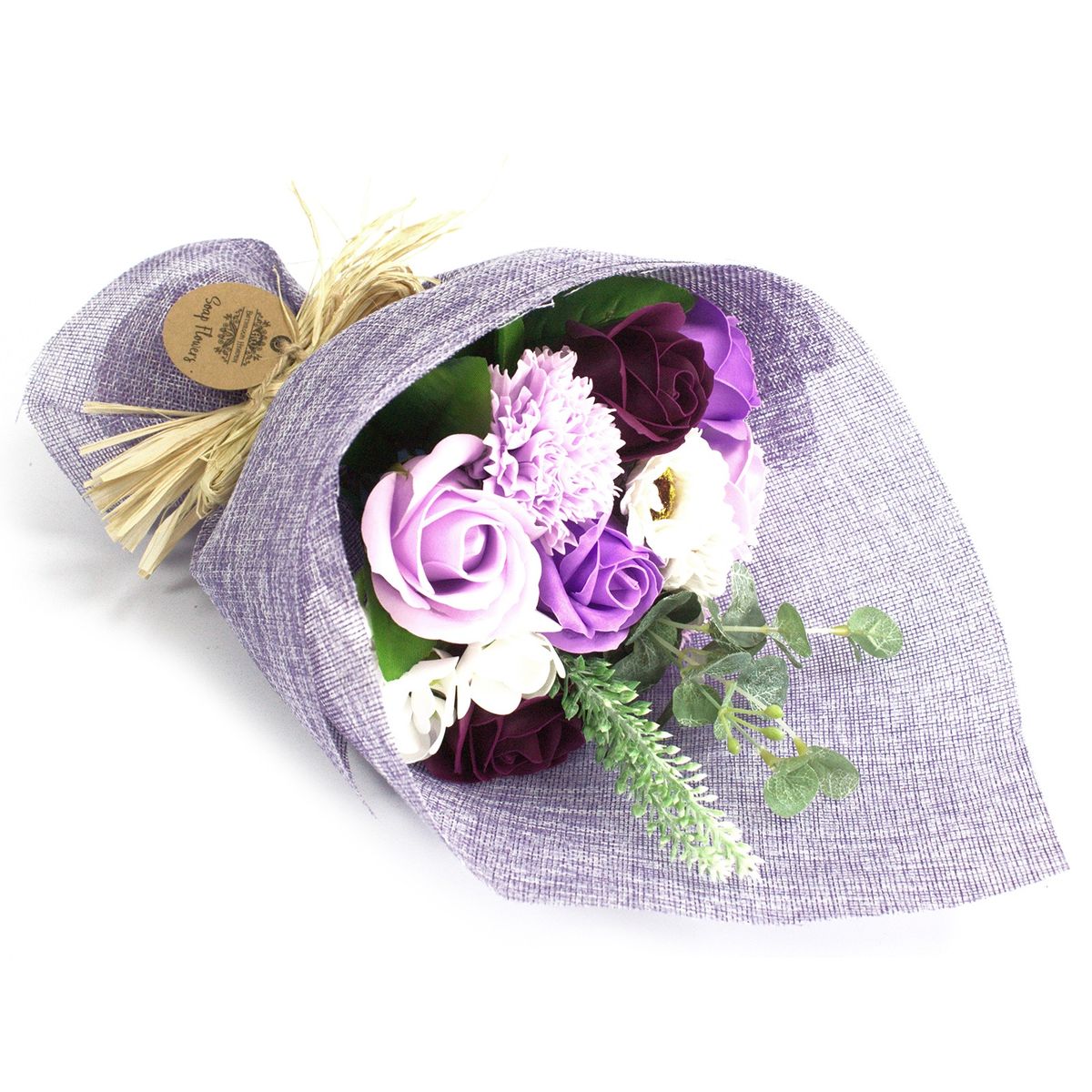 Standing Soap Flower Bouquet – Purple