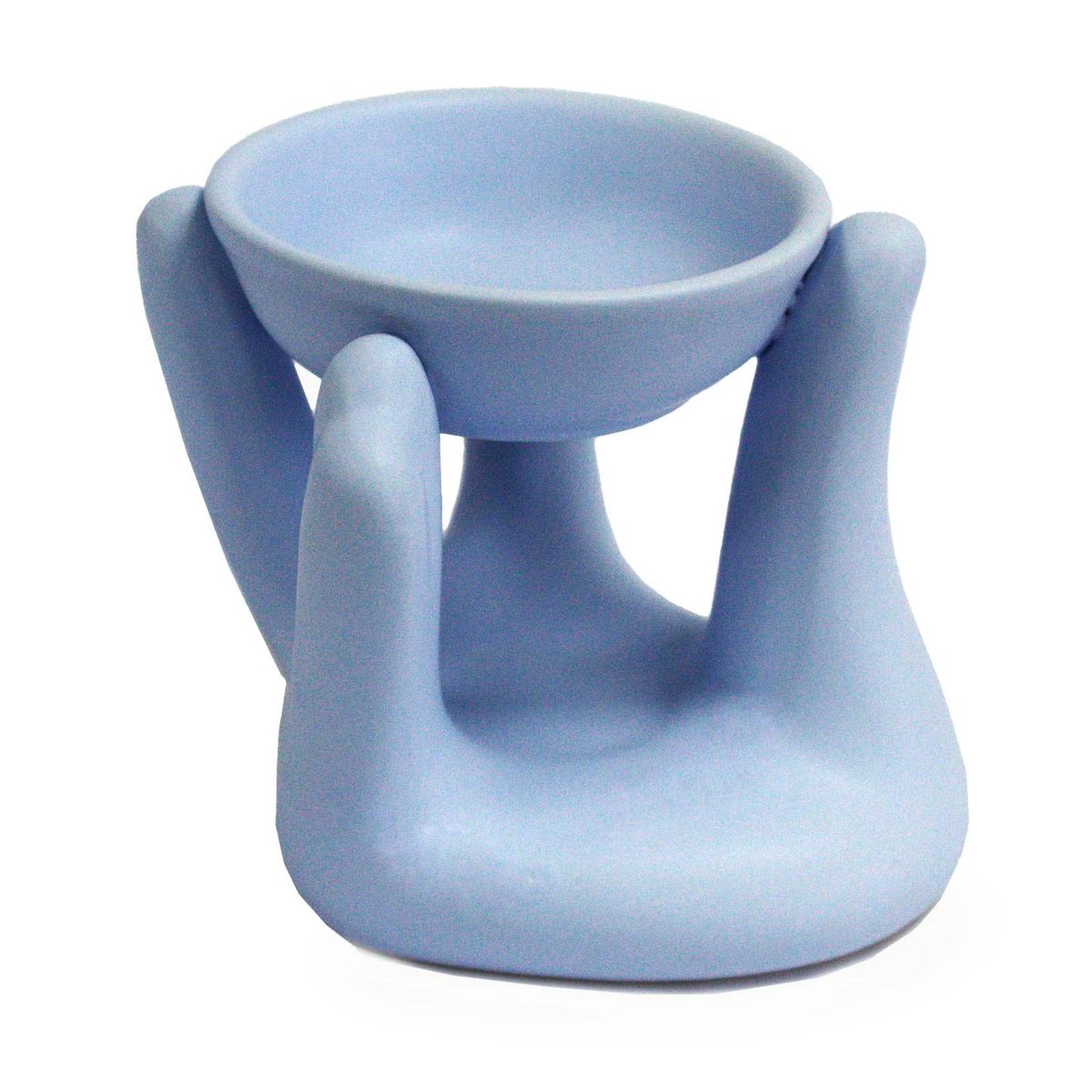 Open Hands Ceramic Oil Burner – Blue