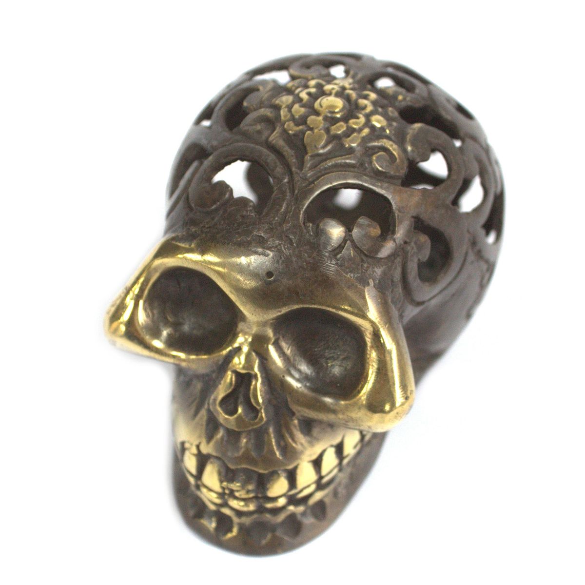 Vintage Brass Skull – Medium