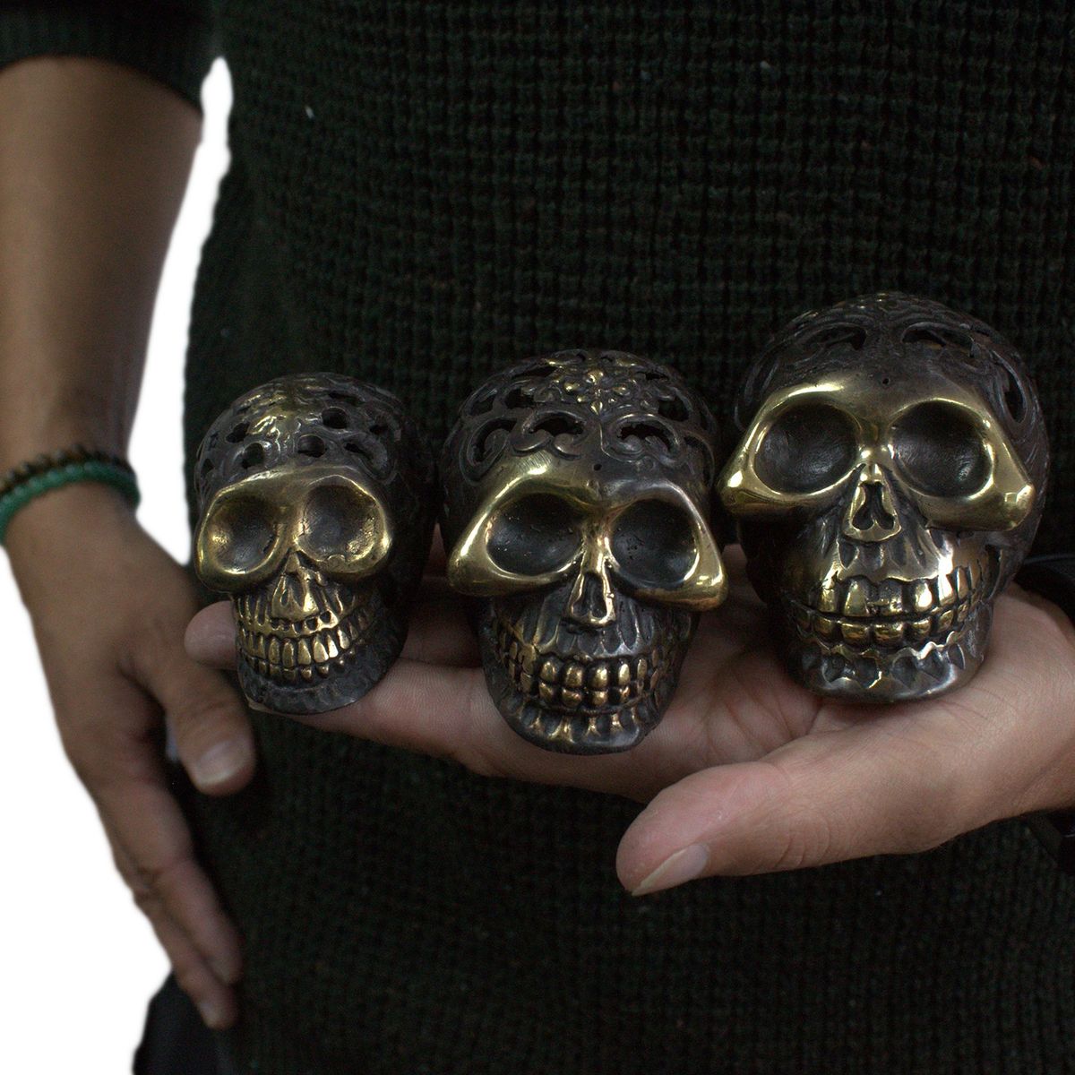 Vintage Brass Skull – Small