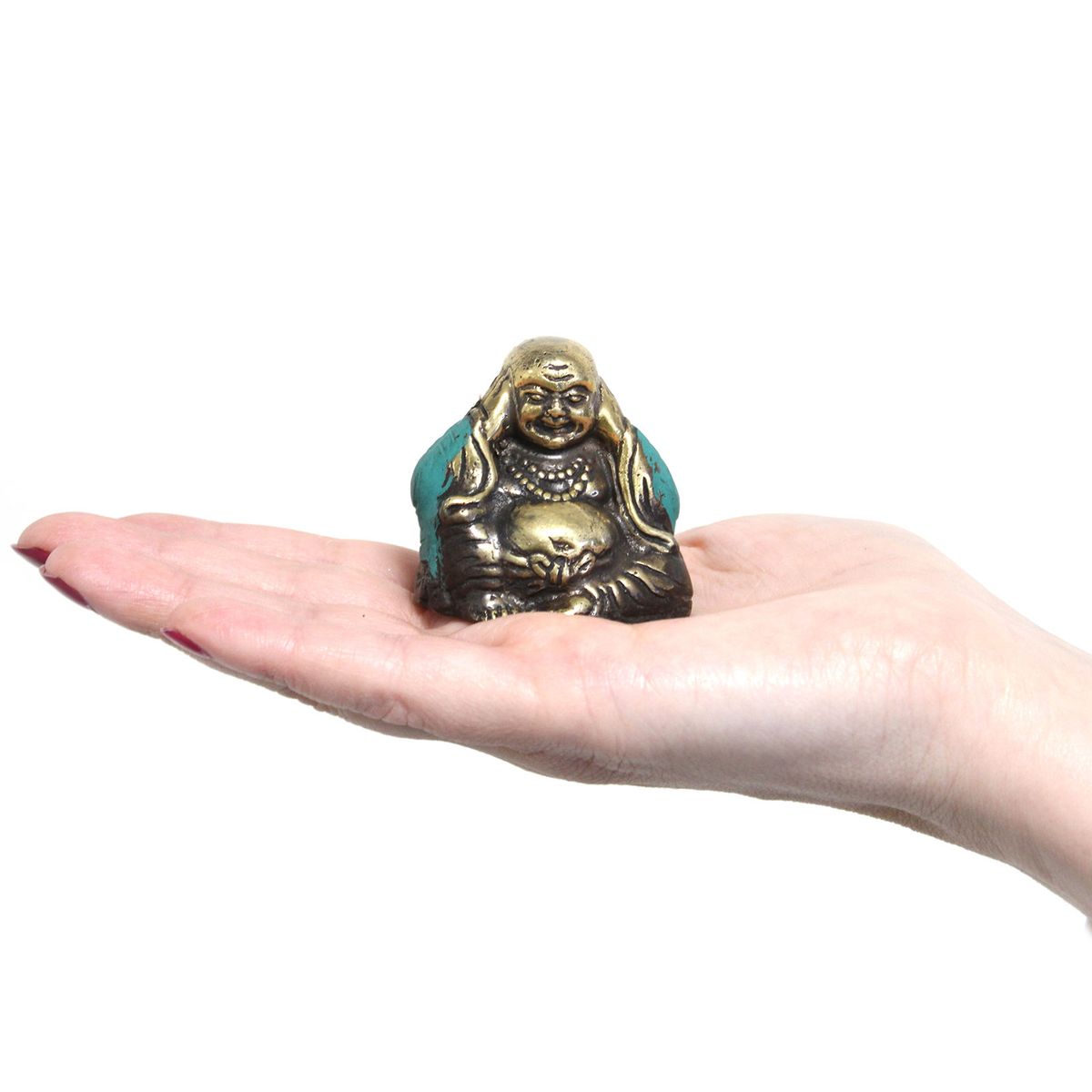 Brass See No Evil, Hear No Evil, Speak No Evil Buddhas – Set of 3