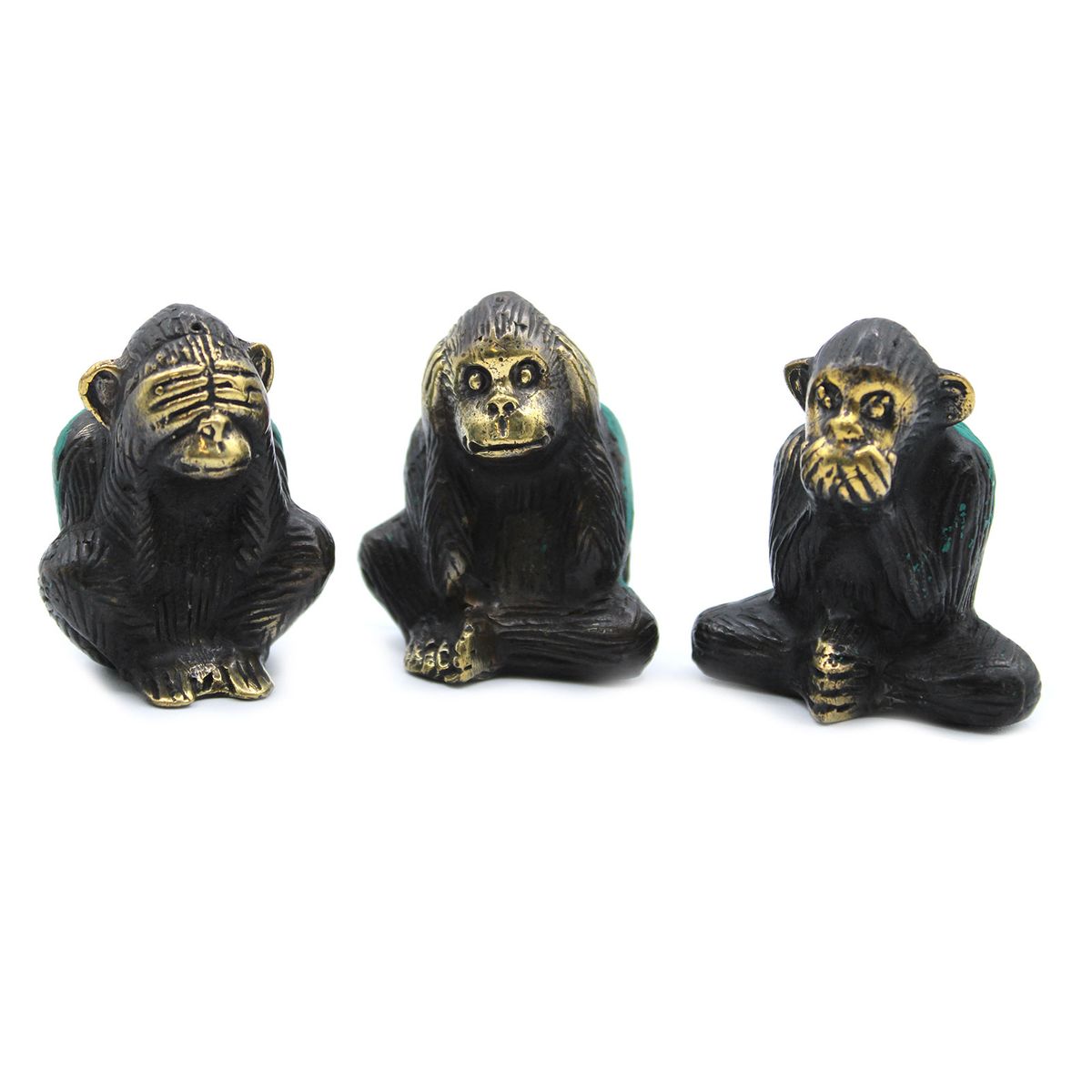 See No, Hear No, Speak No Evil Brass Monkeys – Set of 3