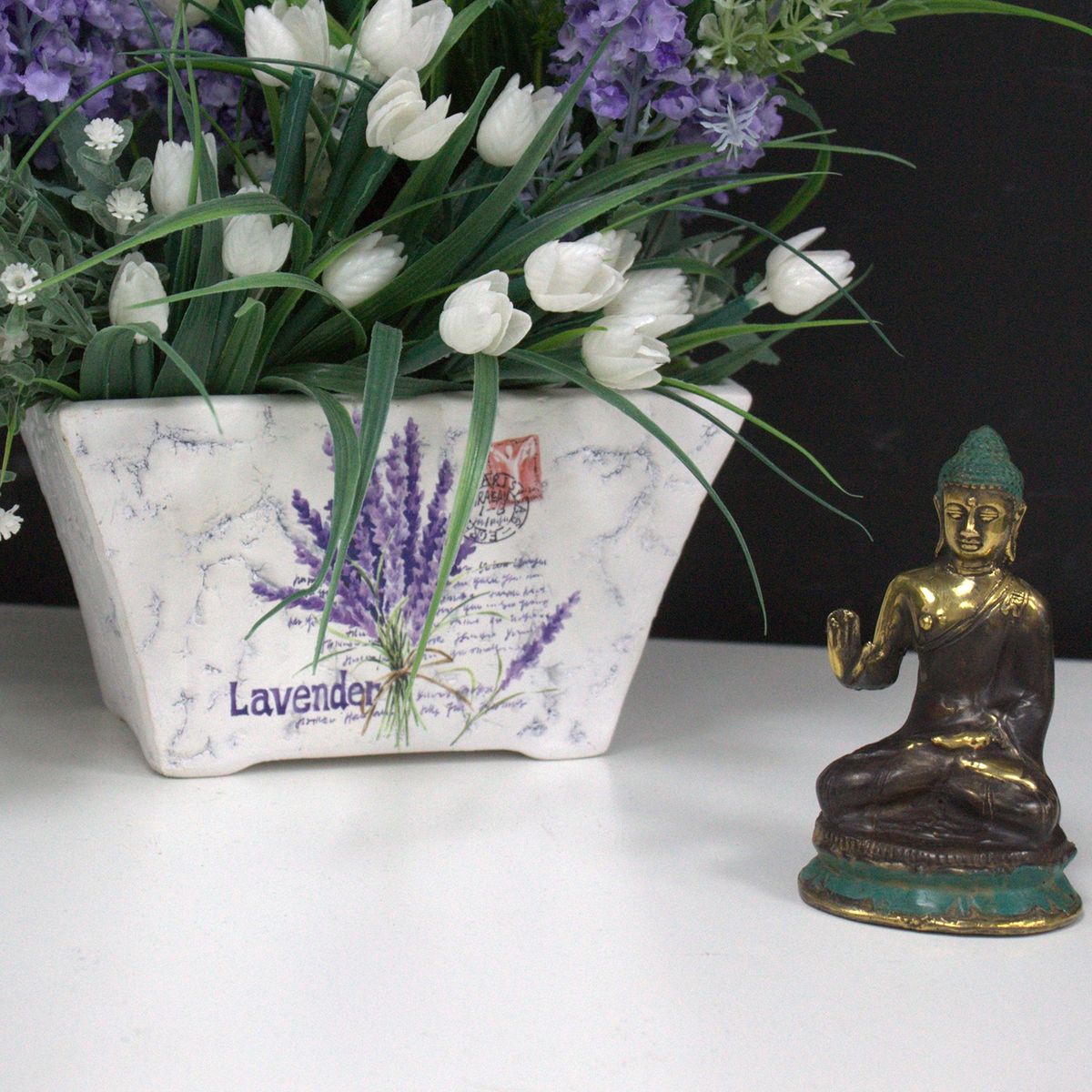 Brass Sitting Buddha – Hand Up, Mini