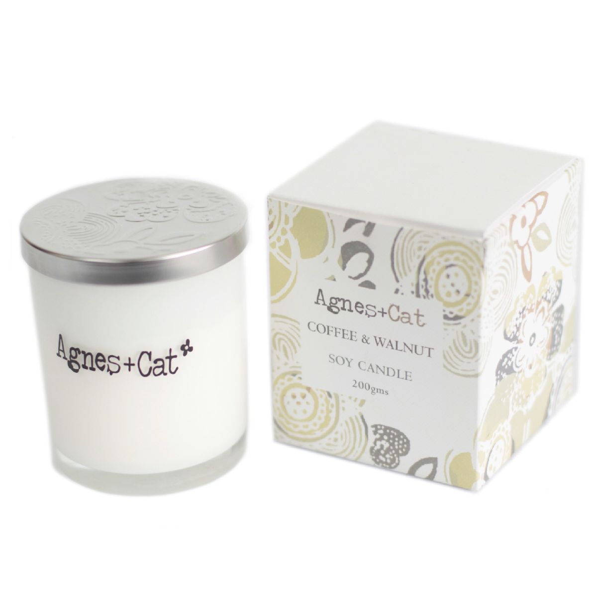 Agnes + Cat Votive Candle – Coffee & Walnut