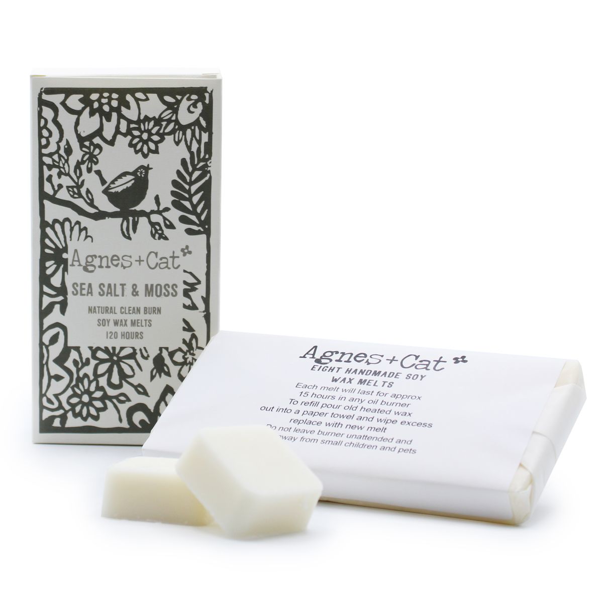 Agnes + Cat Wax Melts – Seasalt + Moss, Box of 8