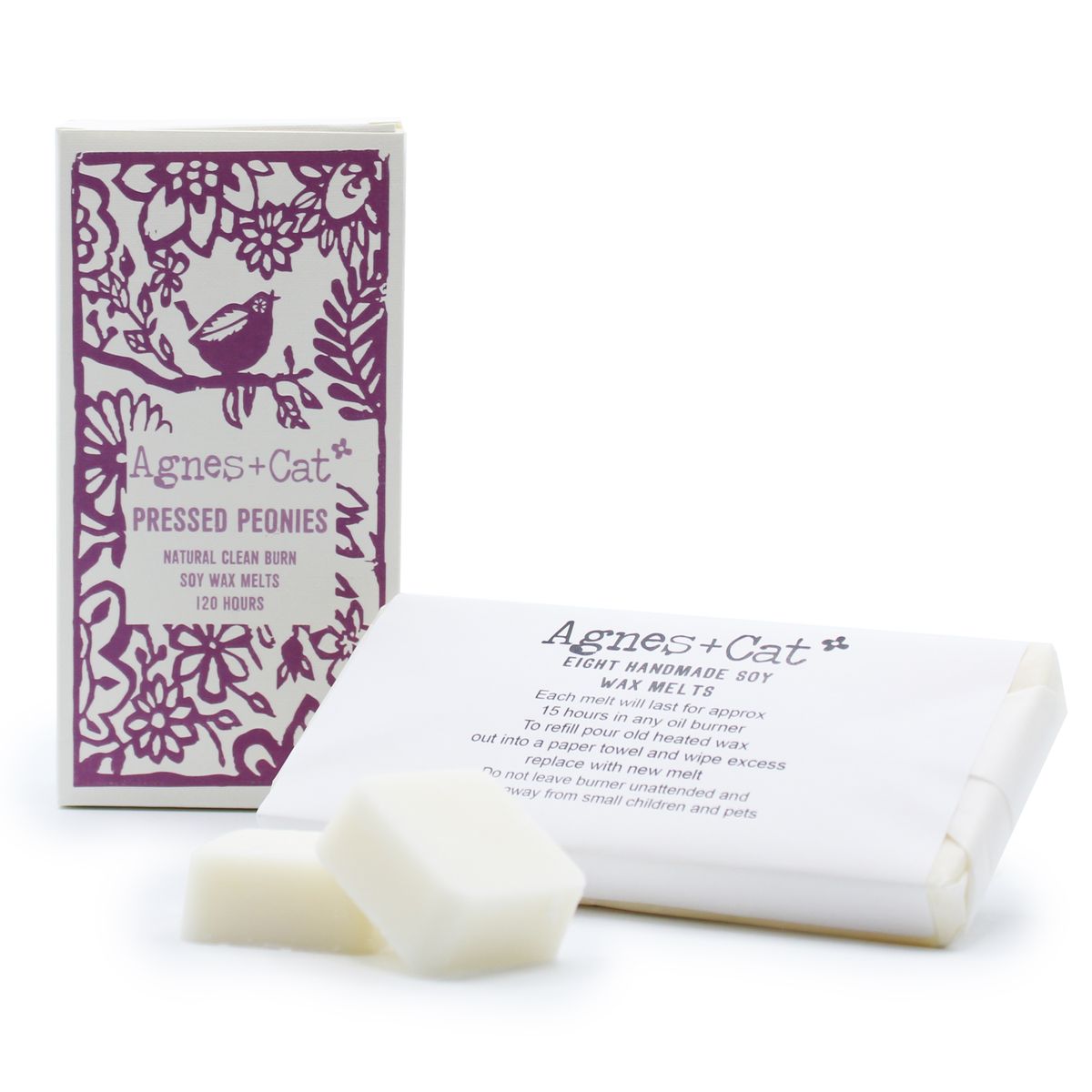 Agnes + Cat Wax Melts – Pressed Peonies, Box of 8