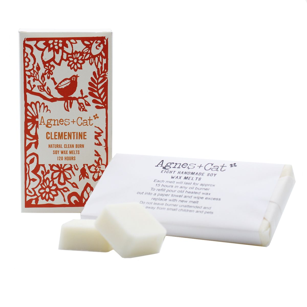 Agnes + Cat Wax Melts – Clementine, Box of 8