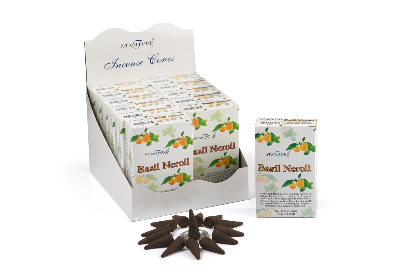 Stamford Incense Cones – Basil & Neroli