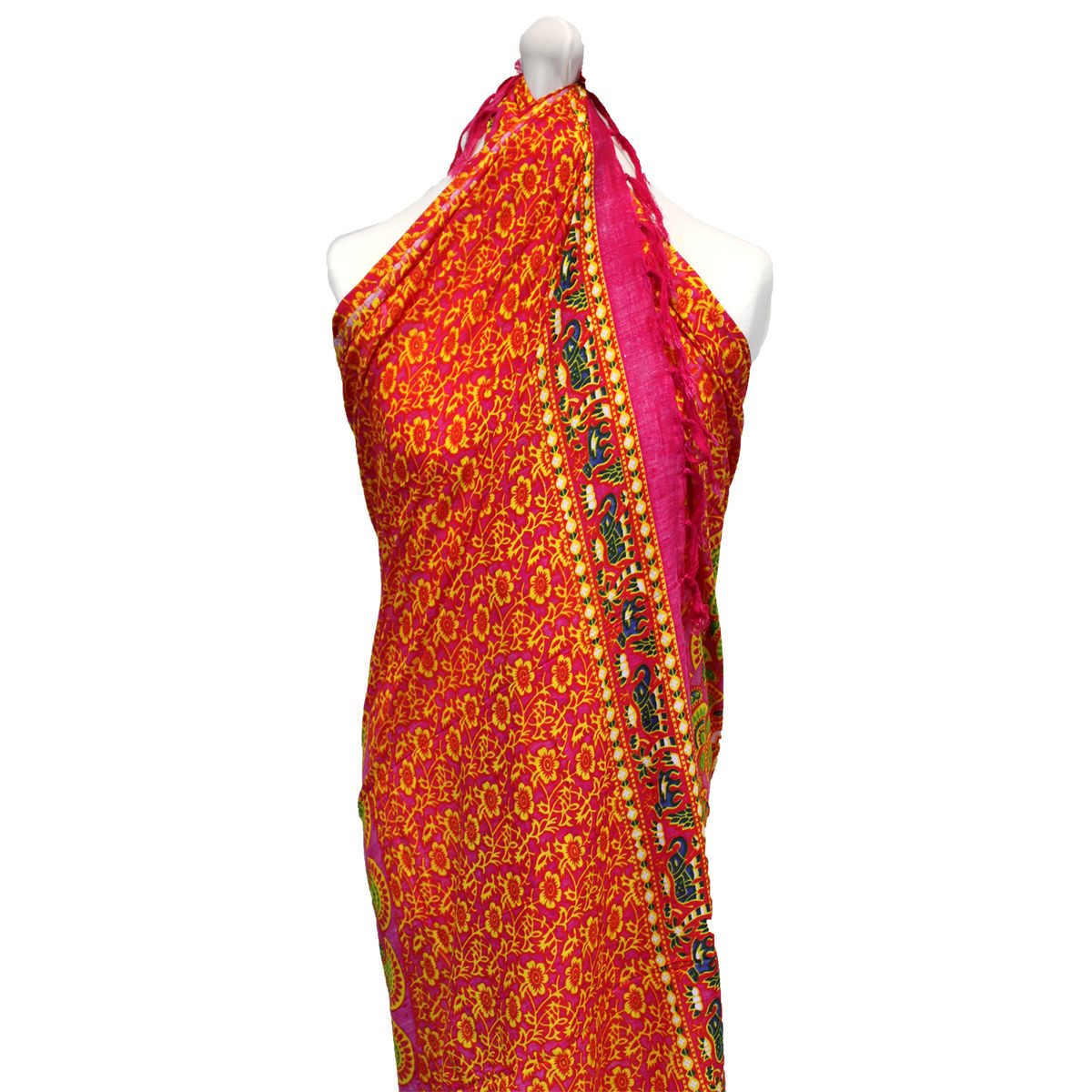 Mandala Sarong – Ruby & Lime