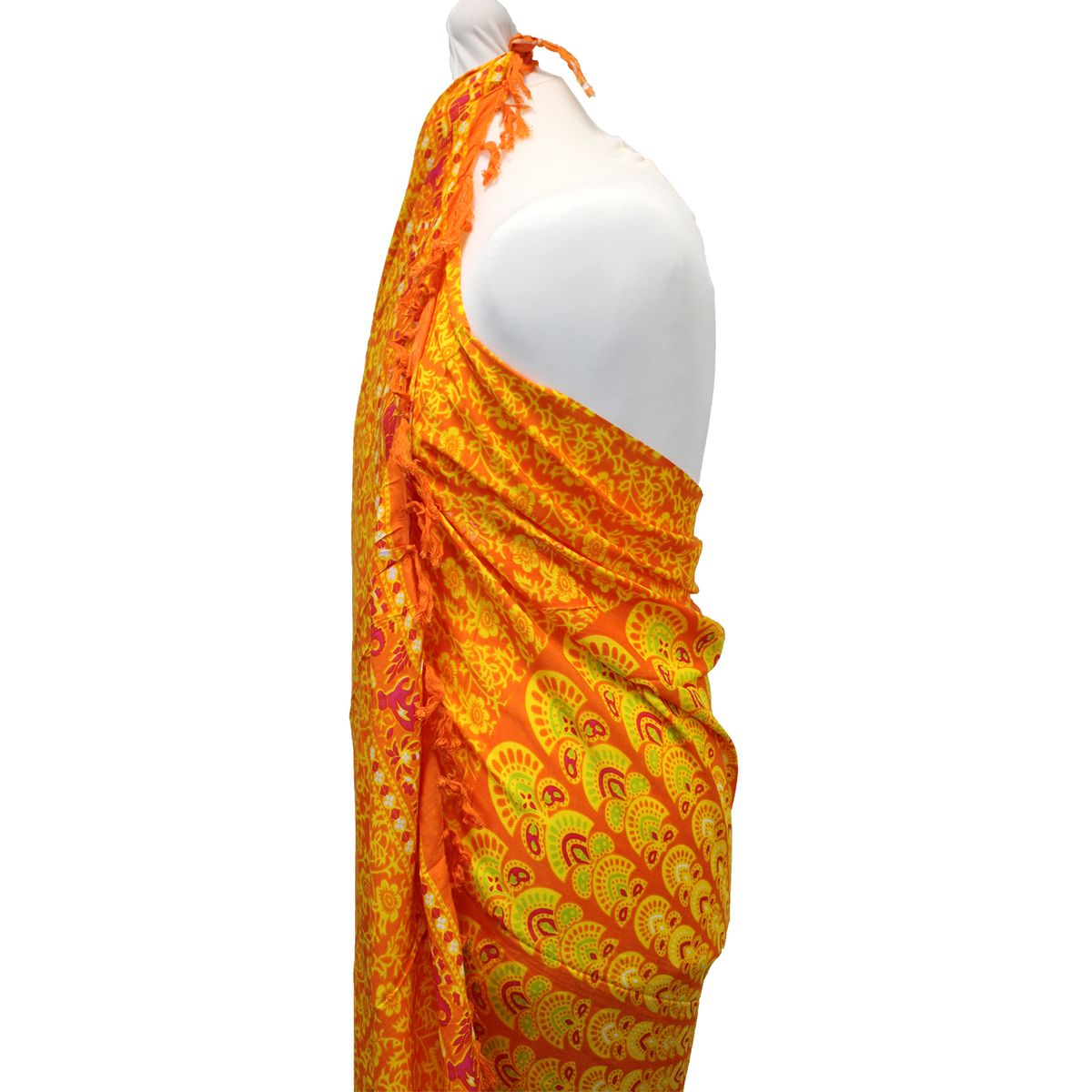 Mandala Sarong – Lime & Orange