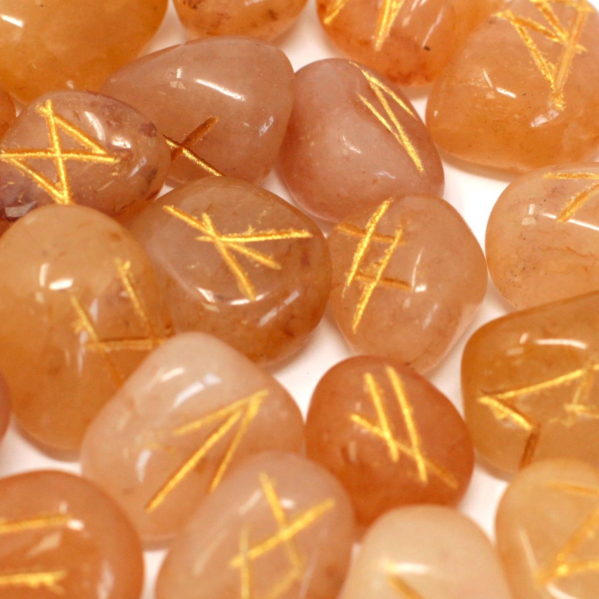 Rune Stone Set in Pouch – Yellow Aventurine